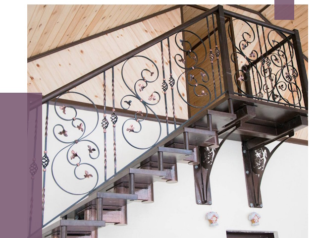 Кованые лестницы в Череповце от 79724 руб. под ключ