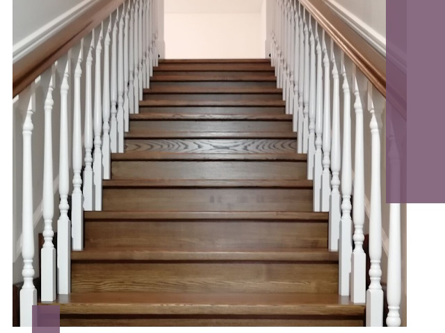 Лестницы из ясеня на заказ в Череповце — изготовление и монтаж