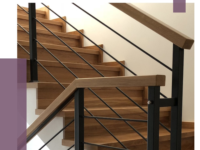 Обшивка металлической лестницы деревом в Череповце от 4344 руб.