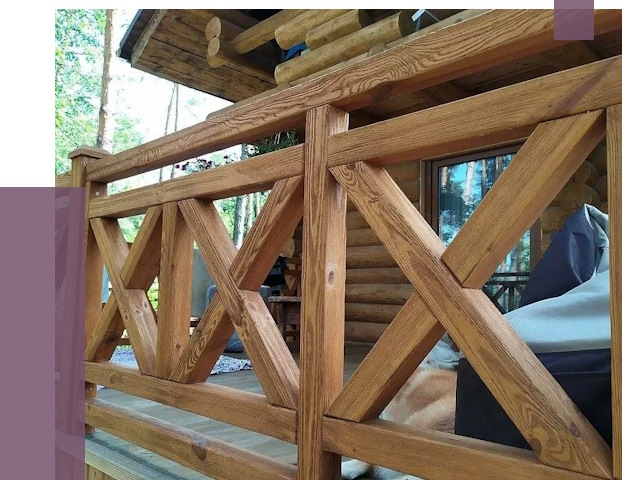 Деревянные перила под ключ в Череповце от 7666 руб. 