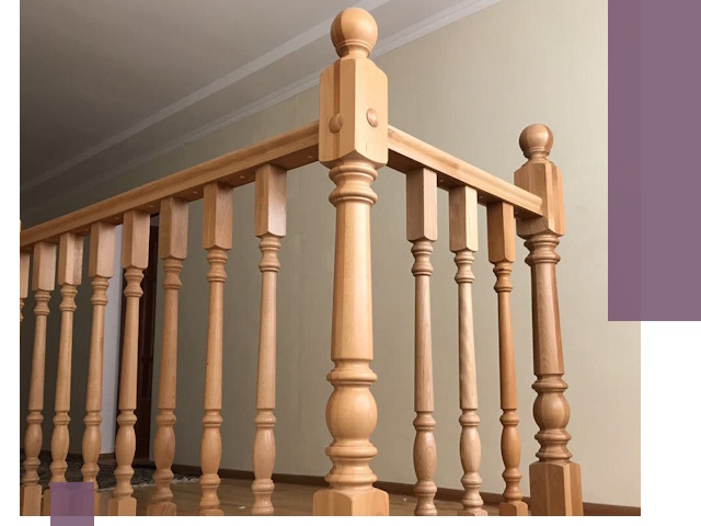 Деревянные перила на заказ в Череповце: монтаж и изготовление