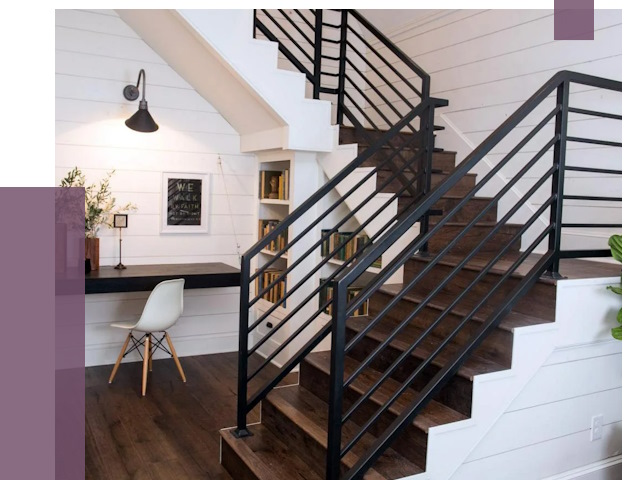 Перила для лестницы в доме в Череповце от 7410 руб. — ПРОЛЁТ-Чрп