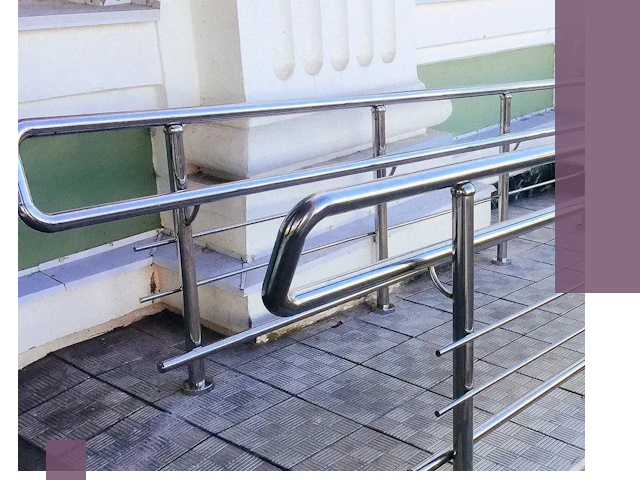 Ограждения пандусов из металла и нержавейки в Череповце