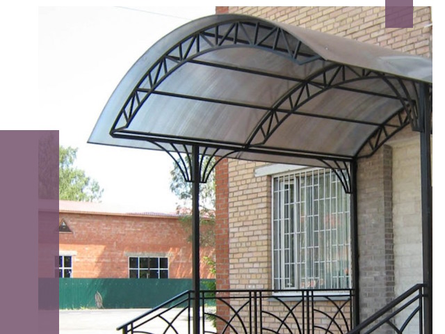 Металлические навесы и козырьки в Череповце от 12776 руб.