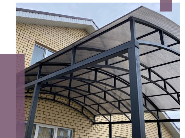 Монтаж козырьков в Череповце от 11499 руб. | ПРОЛЁТ-Чрп