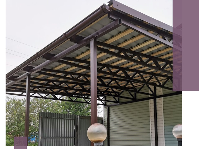 Навесы под ключ в Череповце: изготовление, монтаж и гарантия