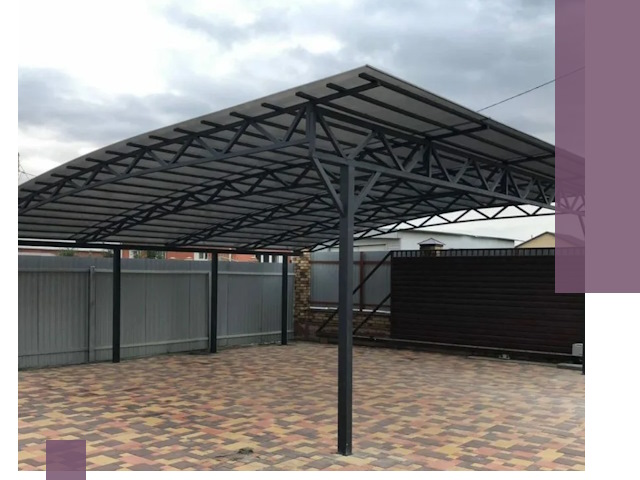 Недорогие навесы под ключ в Череповце — изготовление и монтаж