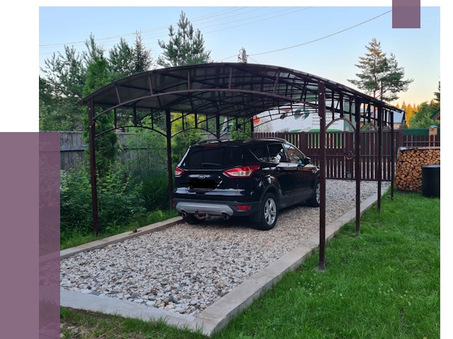 Навесы для автомобиля в Череповце от 13134 руб.  | ПРОЛЁТ-Чрп