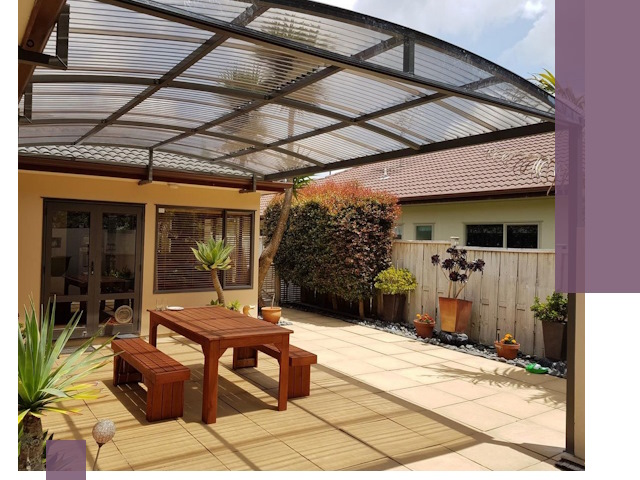 Навесы во двор под ключ в Череповце — изготовление и монтаж