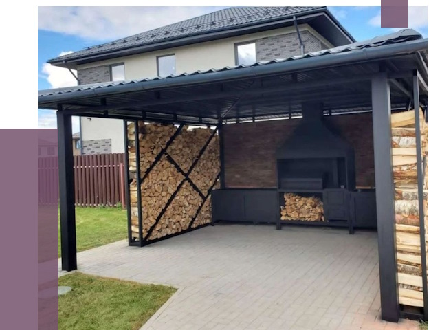 Навесы для барбекю в Череповце от 12725 руб. под ключ | ПРОЛЁТ-Чрп