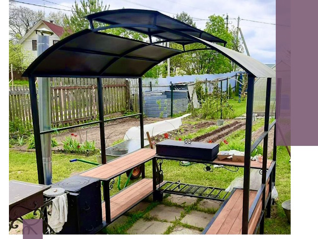 Навесы для барбекю в Череповце: изготовление, монтаж и демонтаж