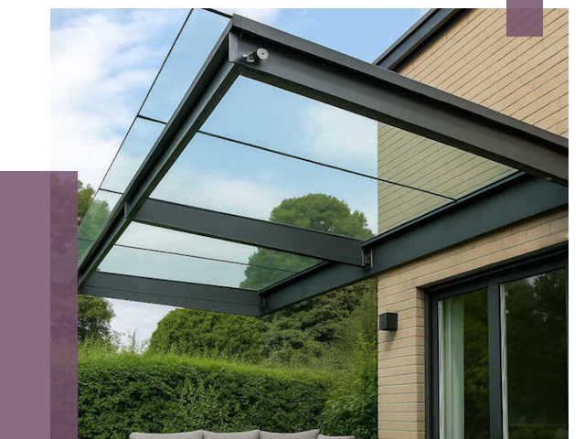 Стеклянные навесы и козырьки в Череповце от 12265 руб.