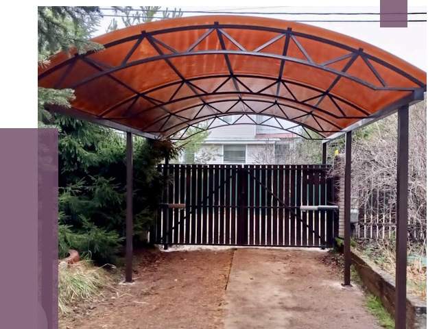 Арочные навесы в Череповце от 12725 руб. — изготовление и монтаж | ПРОЛЁТ-Чрп