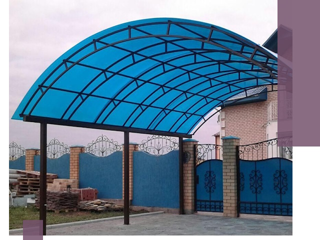 Арочные навесы под ключ в Череповце — изготовление и монтаж