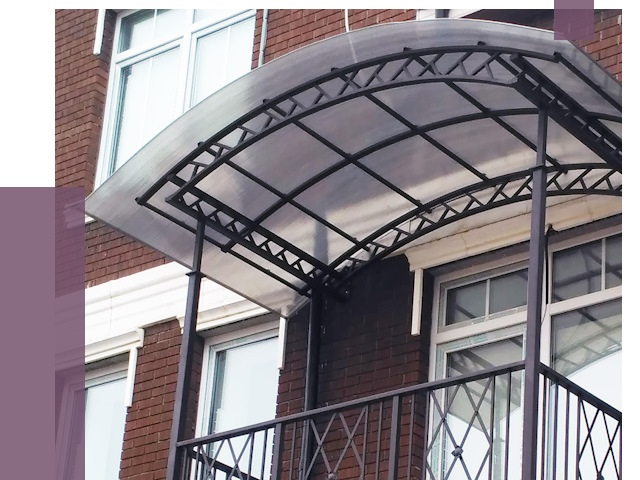 Козырьки над балконом в Череповце от 8637 руб. | ПРОЛЁТ-Чрп