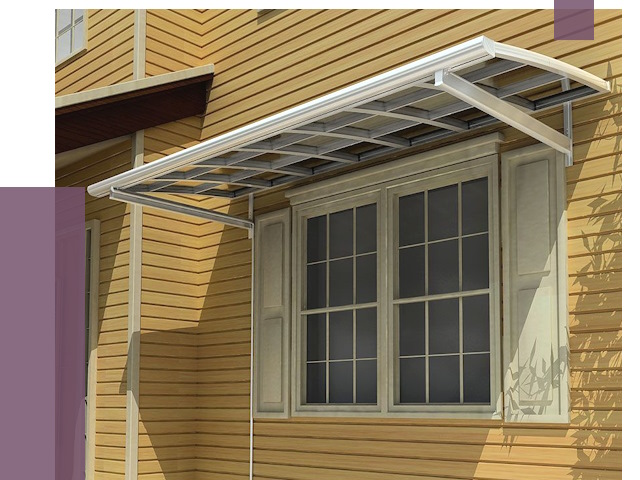 Козырьки над окнами в Череповце от 7615 руб. — монтаж, покупки | ПРОЛЁТ-Чрп