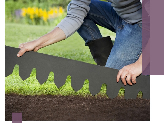 Металлические бордюры для газона в Череповце — изготовление и монтаж