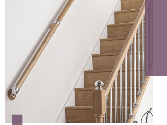 Пристенные поручни из стали и нержавейки под монтаж в Череповце